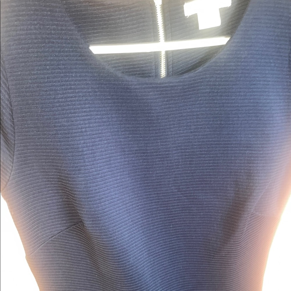 Navy Blue Textured Dress